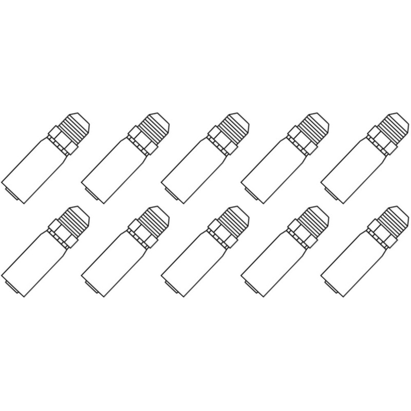 HU0606MJ 10-Pack Universal Fit Male Rigid Straight Crimp Fittings
