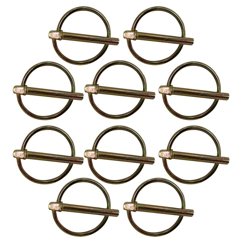 Pack of 10 Ten Linch Pins 1/4" O.D. x 1 3/8" Usable Length