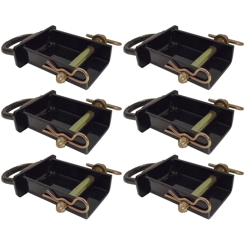 Six New Removable Stake Pocket D-Rings for Flatbed & Utility Trailers w/ Pockets