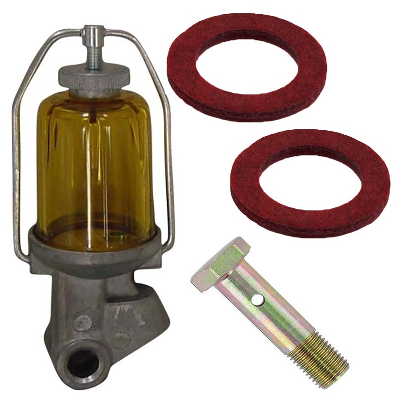 Plastic Gas Fuel Sediment Bowl, Bolt, & Washer Kit Fits Ford 600 601 700 800 801