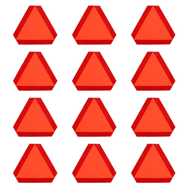 SHN20-0244 Set of 12 Slow Moving Vehicle Signs 16" x 14" with Aluminum Backing