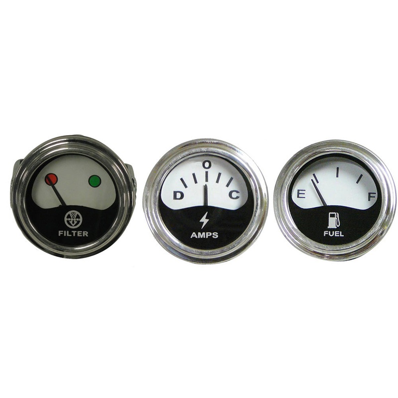 Gauge Set Amp Fuel & Air Cleaner Gauge Fits International IH 766 966 1066 1466