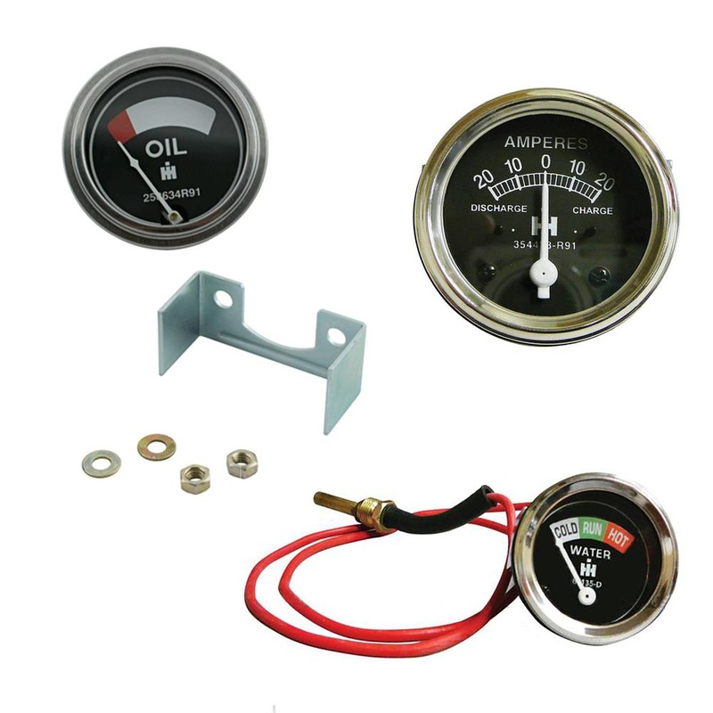 Gauge Set Temp Amp & Oil Fits FARMALL IH MD SMD SMDTA WD6 WD9 TD6 Diesels 1