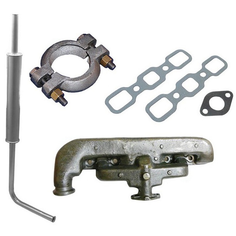 Muffler Assembly Clamp Exhaust Manifold Gaskets Fits Ford Tractor 2N 8N 9N