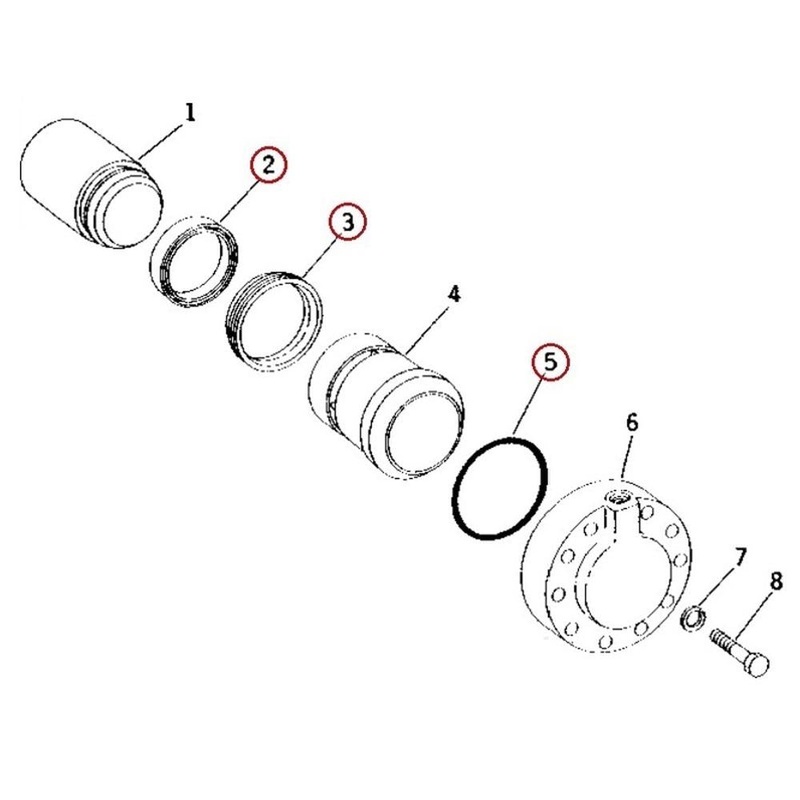 T35240 T35241 T35242 New Locking Cylinder Repair Kit Fits John Deere 310A 310B +