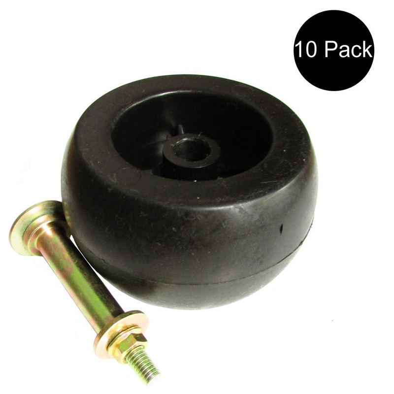 (10) Anti Scalp Deck Wheel Roller Kit with Hardware Fits Exmark Mower 103-3168