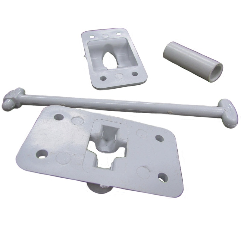 1 Set - 6" T-Style Door Catch Latch Holder RV Camper Trailer Cargo Hatch White