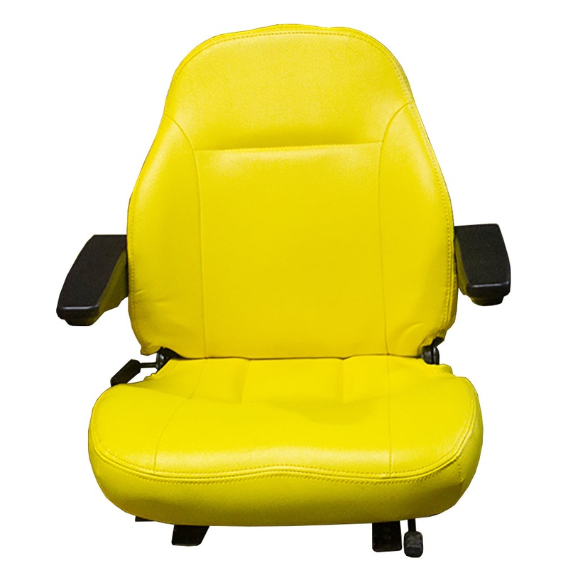 Replacement Yellow Seat w/Armrests Fits John Deere Z810A Z850A Z910A Z925A Z960A