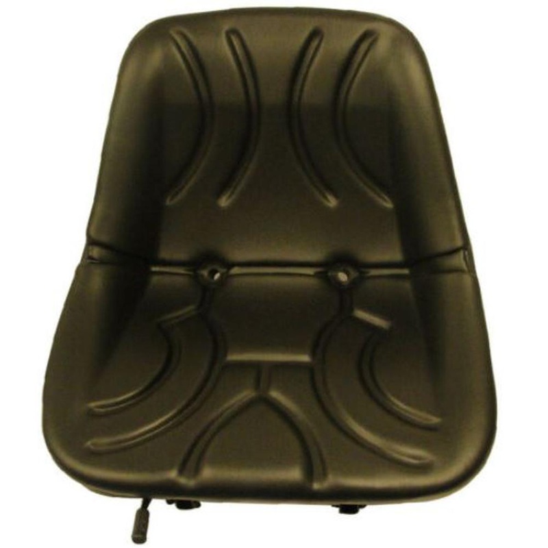 Tractor Seat 15" Low Back Bucket Style Seat Metal Pan w/ Drain & Slide Adjust