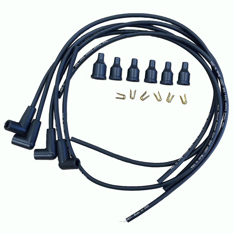 Custom Tailored 4 Cylinder Spark Plug Wire Set Fits Ford 8N (Front Mount Dist)