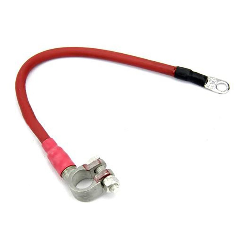 25" 4 Gauge Insulated Red Battery Cable 2-3+ Terminal