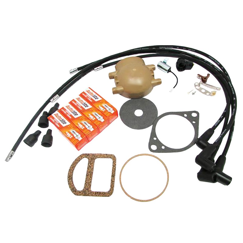 S119491 Tune Up Kit Cap Wires for Front Mount Distributor Fits Ford 8N 9N 2N