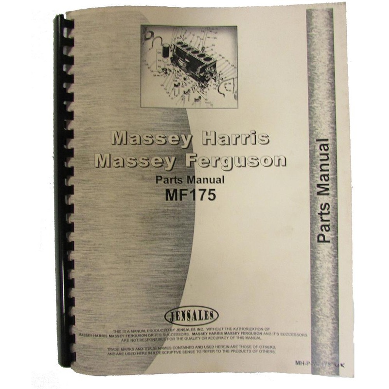 Parts Manual Fits Massey Ferguson Diesel UK 175 178 MH-P-MF175 178