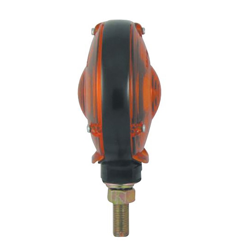 Universal Black Die Cast Double Face Amber / Amber Turn Signal Lamp Light 12V