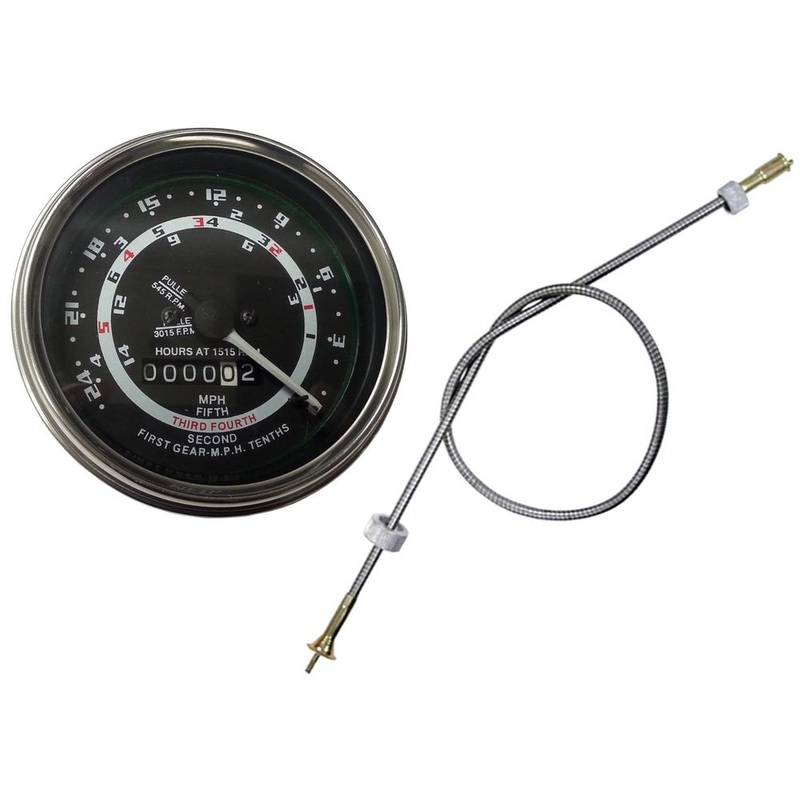 5 Speed Chrome Tachometer Gauge with Cable Fits Ford 500 600 700 800 900
