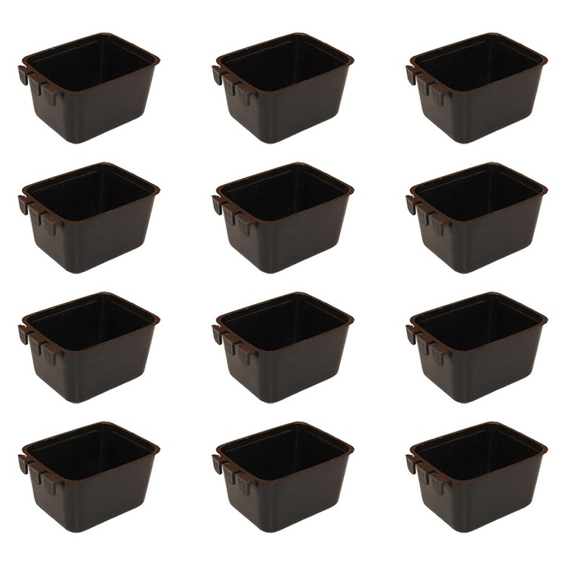 (12 Pack) Hanging Feed and Water Cage Cup 16 Fl Oz Chickens Poultry Ducks Birds