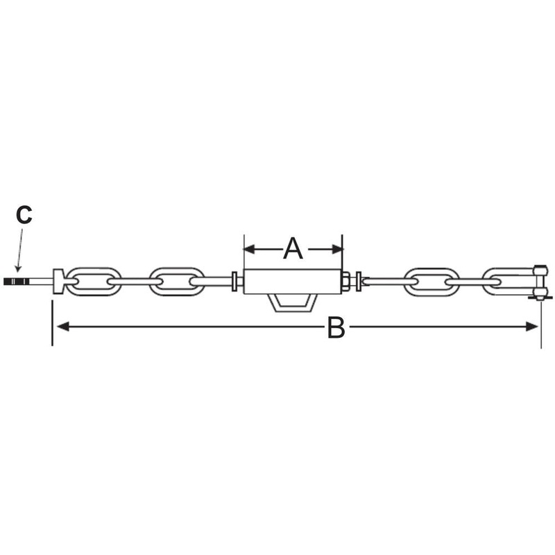 Qty 2: Adj. Compact Check Chain Stabilizer Fits Deutz-Allis Replaces 15HP-40HP