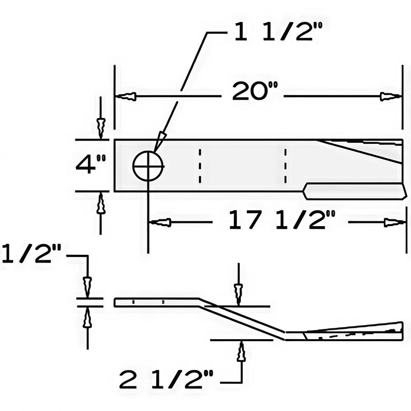 Blade 6T1021R fits Tiger Boom Mower
