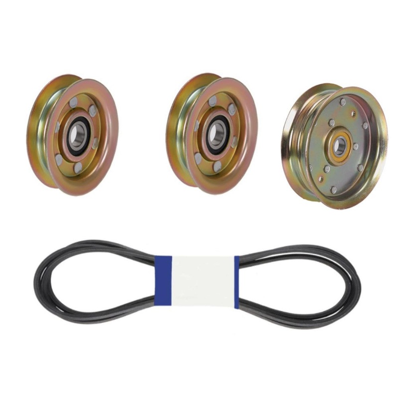 48" Belt with 3 Idler Pulleys For Deere 155C L120 L130 D140 LA155 Z165