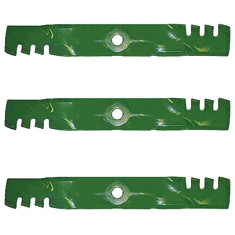 M143520 M145516 3PK Toothed Mulching Blades For John Deere 54" Riding Mowers