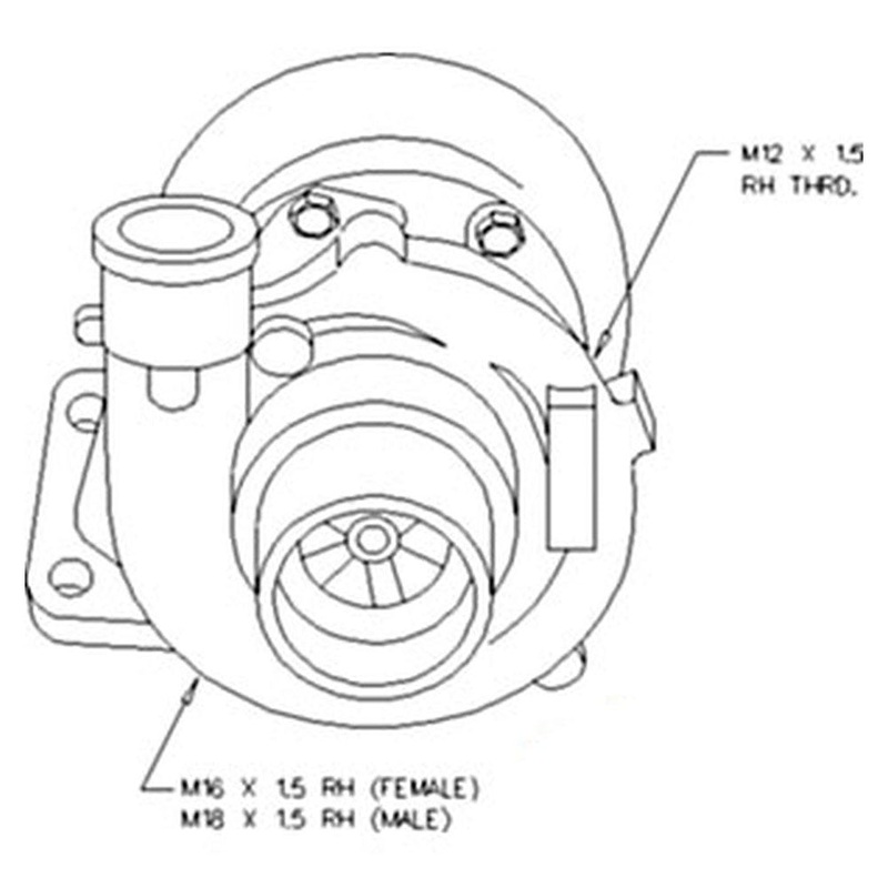Turbocharger Fits Case/International Harvester Replaces 454163-5002
