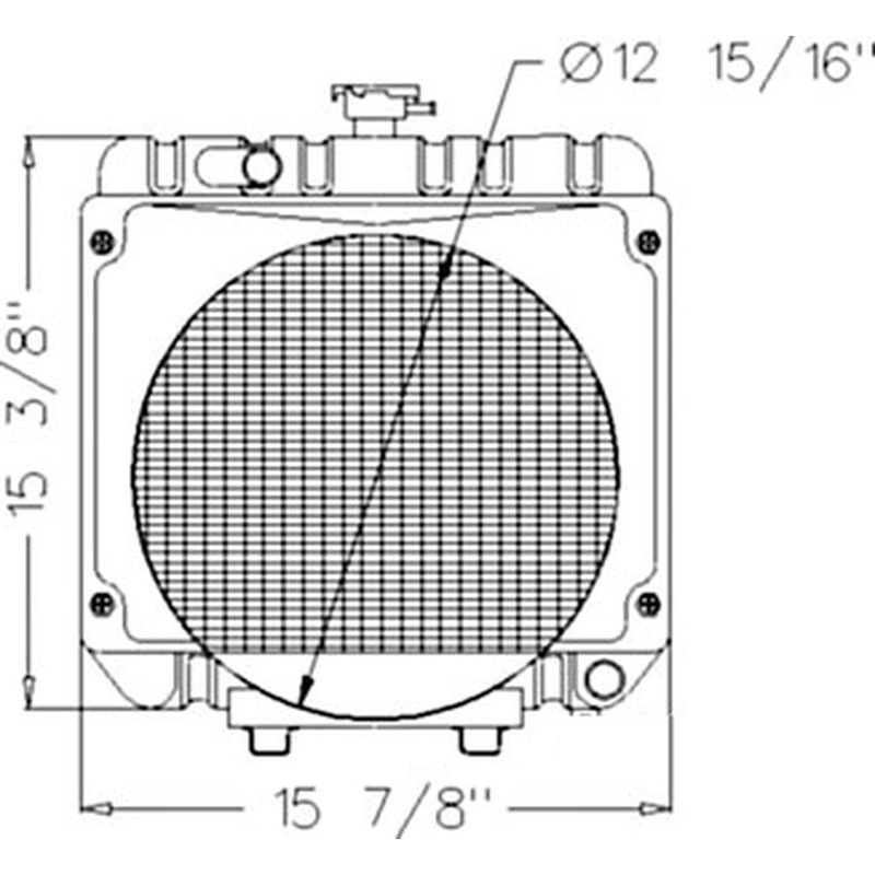 66301-58710 6630158710 Radiator Fits Kubota Compact Tractor Model B8200