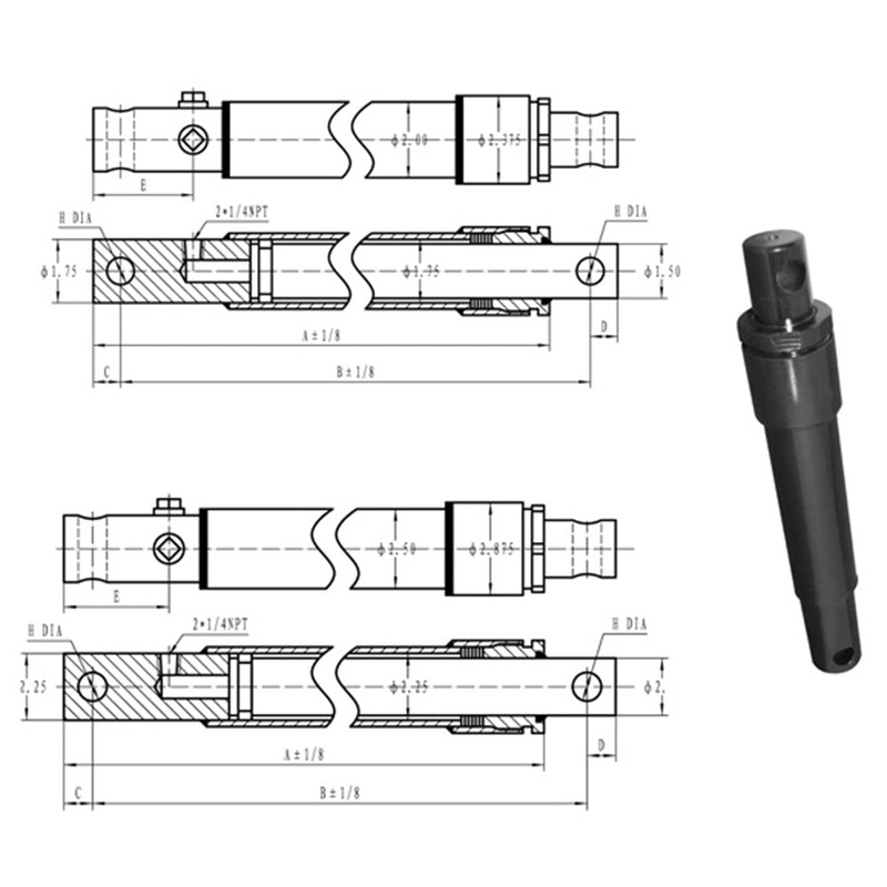 1512-1000 New 2500 PSI Cylinder Fits Hercules Snow Plow Models