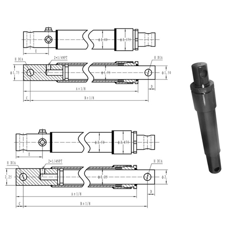 2528 New 2500 PSI Cylinder Fits Hercules Snow Plow Models