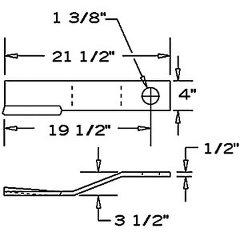 00759339 New Rhino CCW Lift Rotary Cutter Blade SR15 SR15M