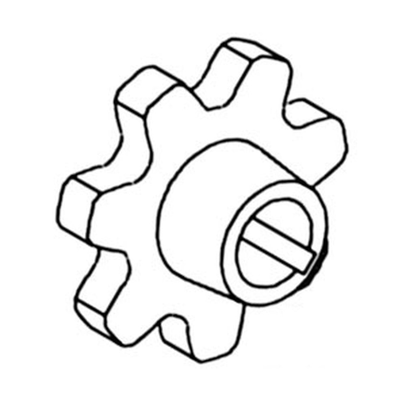 144031A1 New Tailings Lower Sprocket Fits Case-IH Combine Models 2144 +