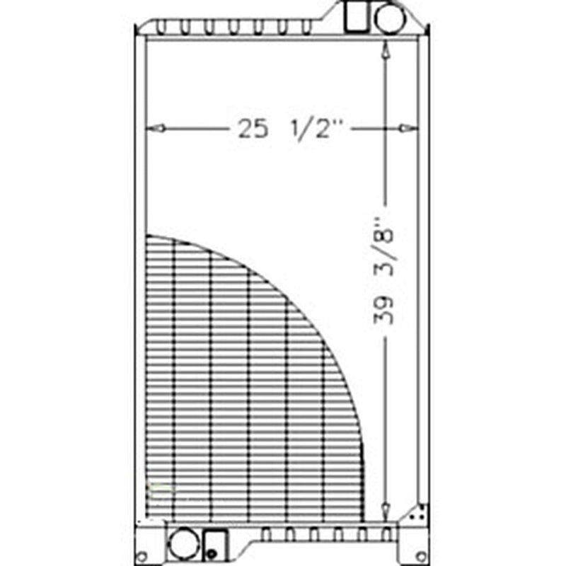 411567A3 Radiator 6 Rows of Tubes Fits Case-IH Combine Model 2366