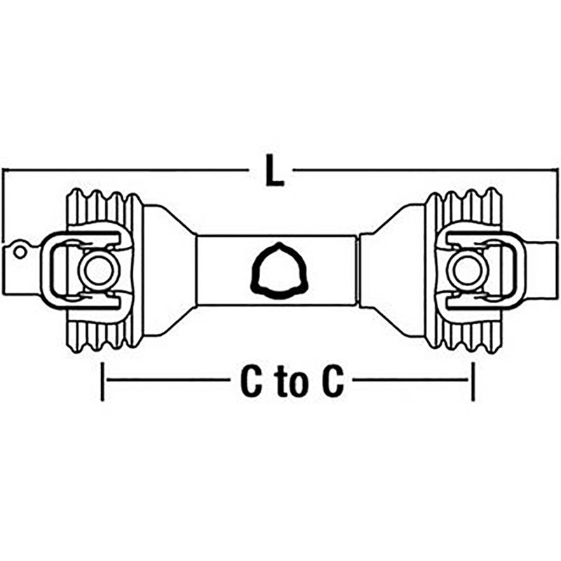 CS24314 Universal Fit Economy Rotary Cutter Driveline Fits CATegory 2 20HP 51" L
