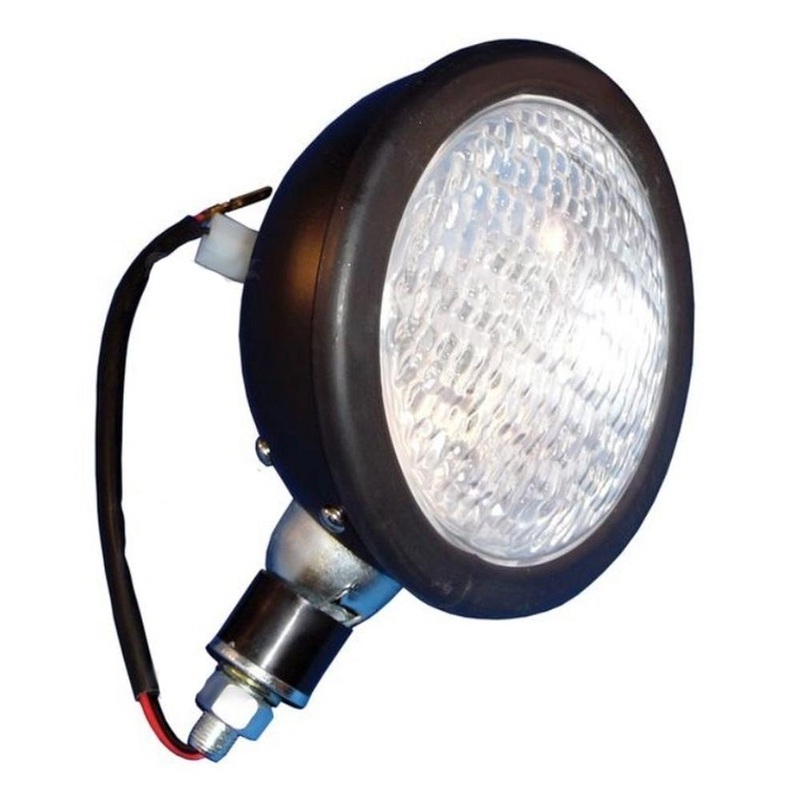 Universal 6 Volt Black Primer 6" Head Light Lamp Fits Ford