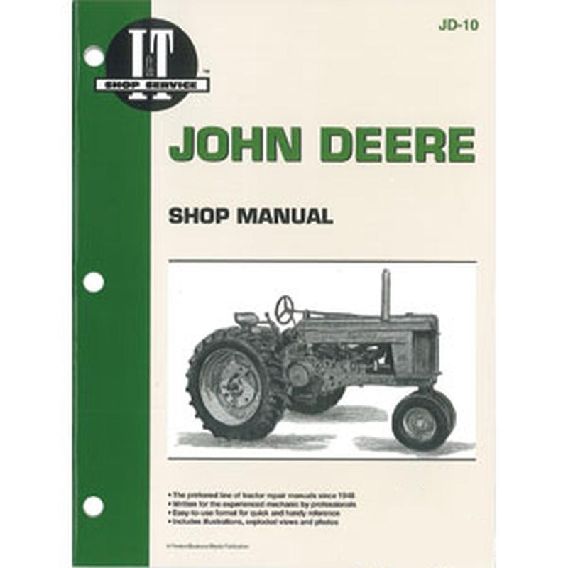Fits JD10 Shop Manual I&T JD-10 Fits John Deere Tractors 50 60 70