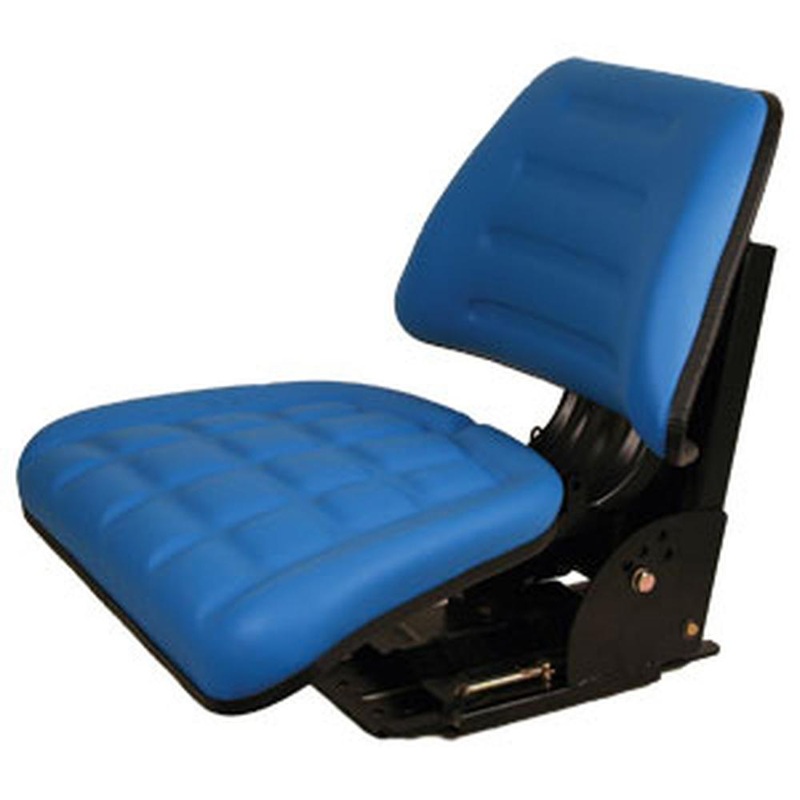 TF222BU Blue Trapezoid Back Full Suspension Flip-Up Seat Fits Ford Fits New Holl