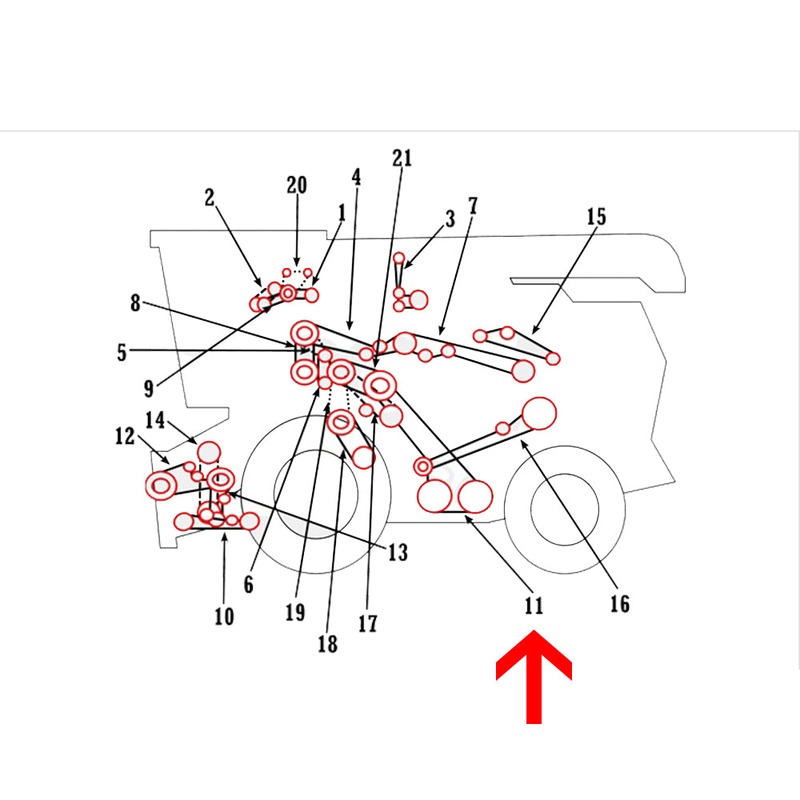 843747M1 New Straw Walker Belt Fits John Deere Combine 540
