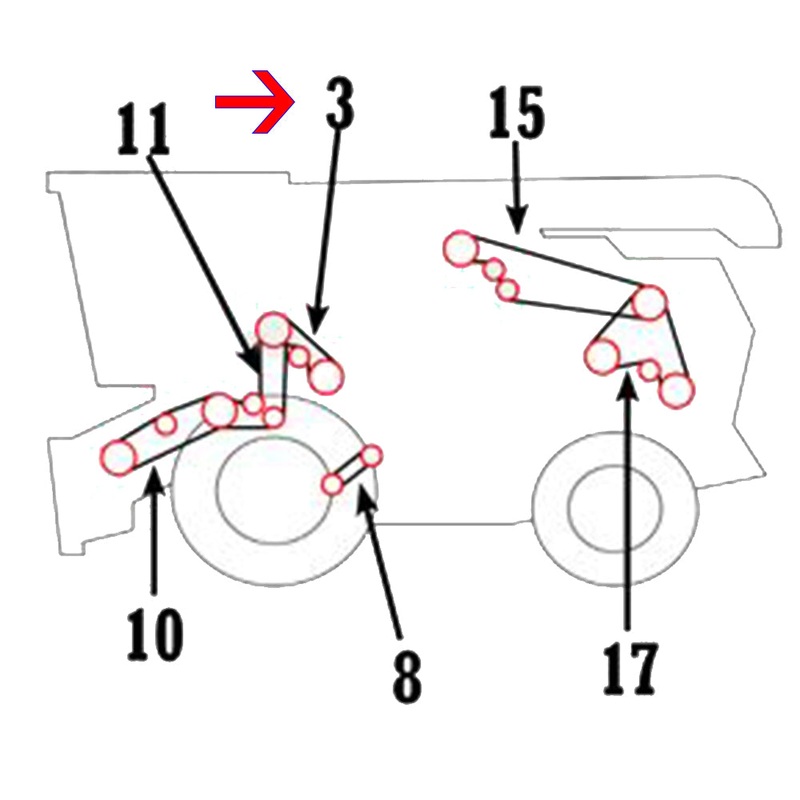 H143700 Beater Drive Belt Fits John Deere Combine CTS CTS II CTS RICE