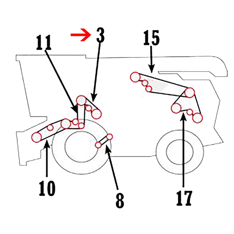 H165708 740-1170 RPM Overshot Beater Drive Belt Fits John Deere 9650