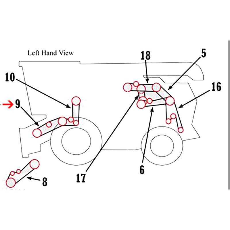H201334 Fits John Deere Standard Variable Speed Feederhouse Belt 9560 9570 9