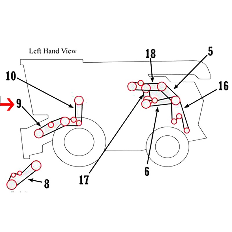 H205169 Std Capacity Feeder House V-Belt Fits John Deere 9650-9750