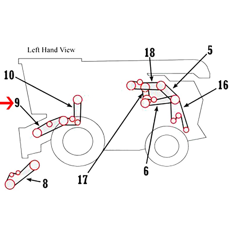 H22091 Variable Speed Feederhouse Belt Fits John Deere 9660 9670 9760 9860 9770
