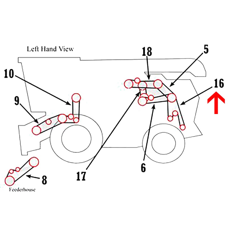 H235564 Straw Chopper Belt Fits John Deere 9560 9570 9660 9670-9770-9870 9760