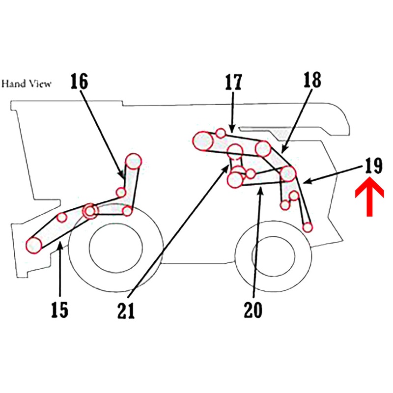 H240974 Lower Chopper Drive Belt Fits John Deere S660 S670 S670HM S680 S690