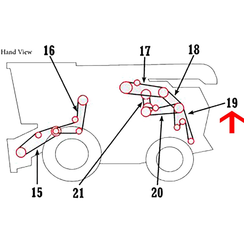 H241212 Lower Chopper Drive Belt Fits John Deere S660 S670 S670HM S680 S690