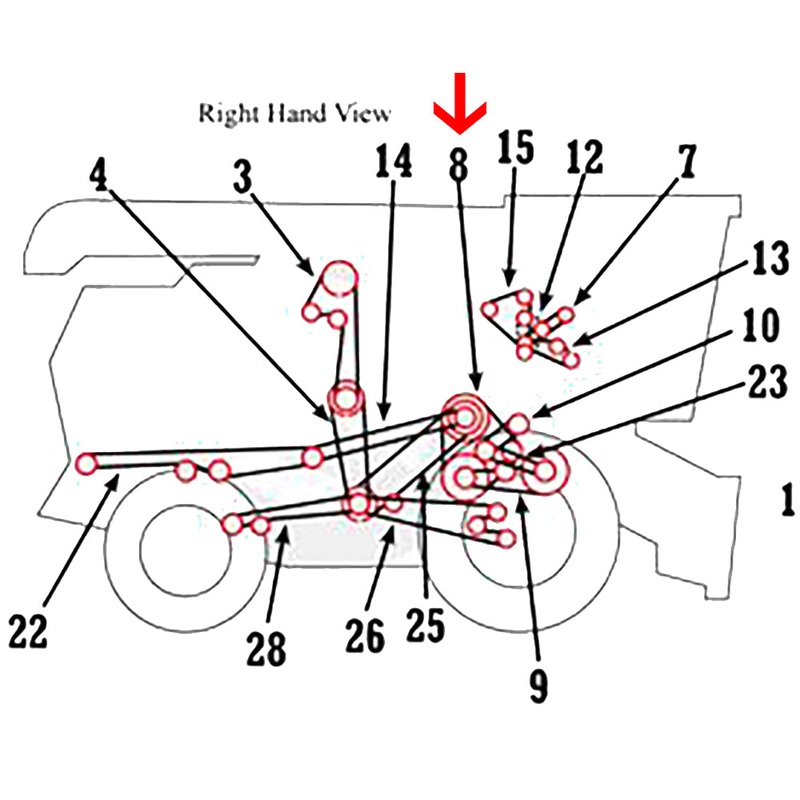 H75816 New Cylinder Intermediate Shaft Belt Fits John Deere Combine 3300 4400
