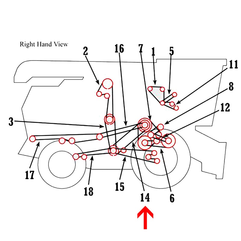 H77019 Belt Secondary Countershaft Fits John Deere 6600 7700 Combines