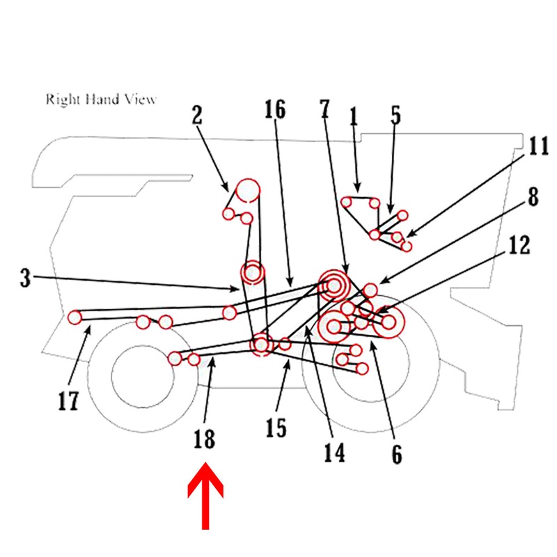 N110085 Tailings Lower Auger Belt Fits John Deere Combine 6600 7700
