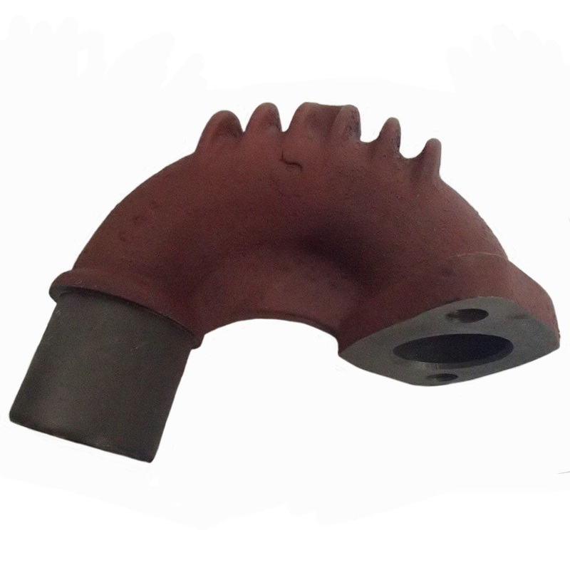 824245M1 2-Bolt Flange Exhaust Elbow with Fins Fits Massey Ferguson TO35 35X(FE)
