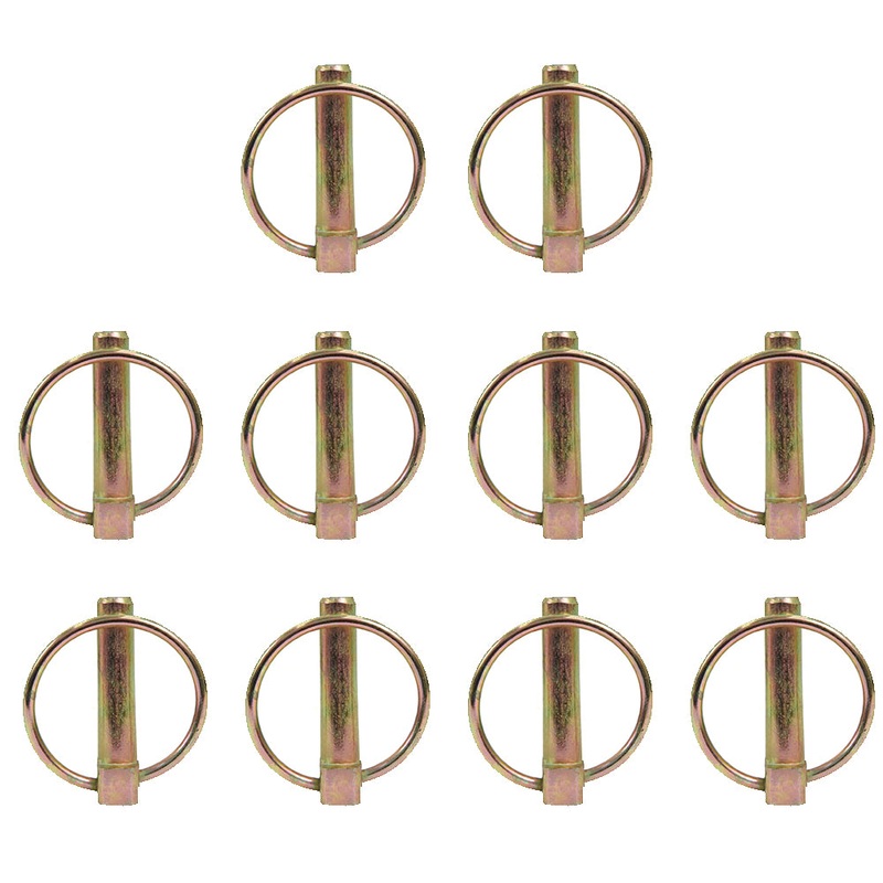 Set of (10) 7/16" Implement Lynch Pins Fits Three-Point Tractor Hitches