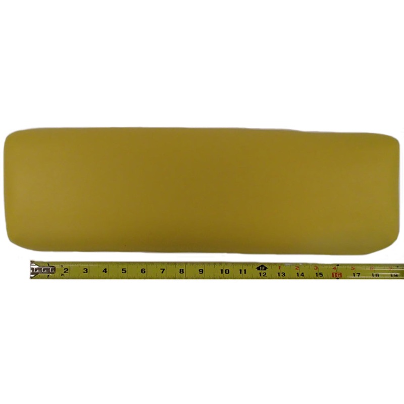 Straight Back Rest Yellow Vinyl Cover 2" Wood Backed Foam Fits John Deere